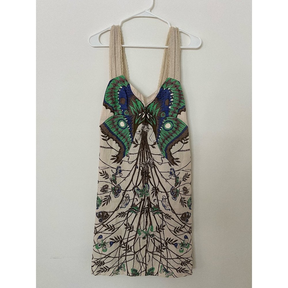 Free People - Madame Butterfly Linen Dress - Size 12